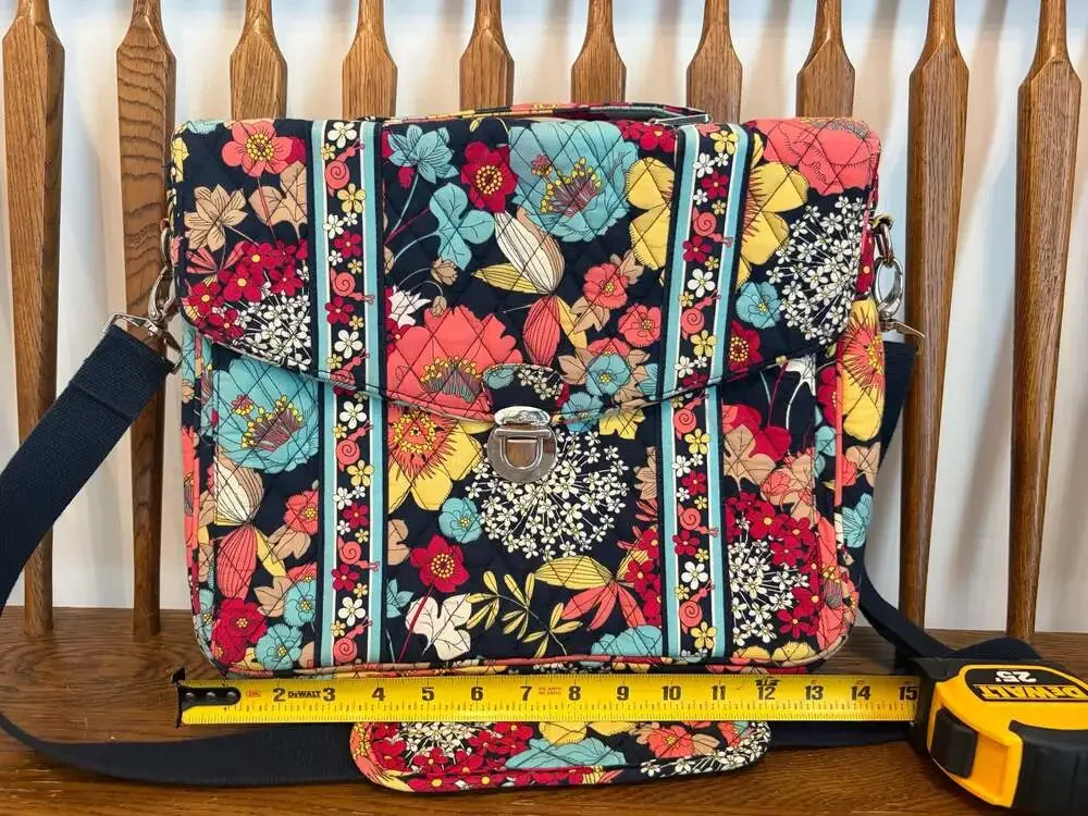 Vera Bradley Happy Snails Quilted Laptop Attache Briefcase Shoulder Bag